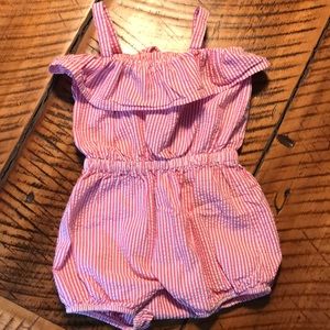 Ralph Lauren Seersucker Romper- 6 Months